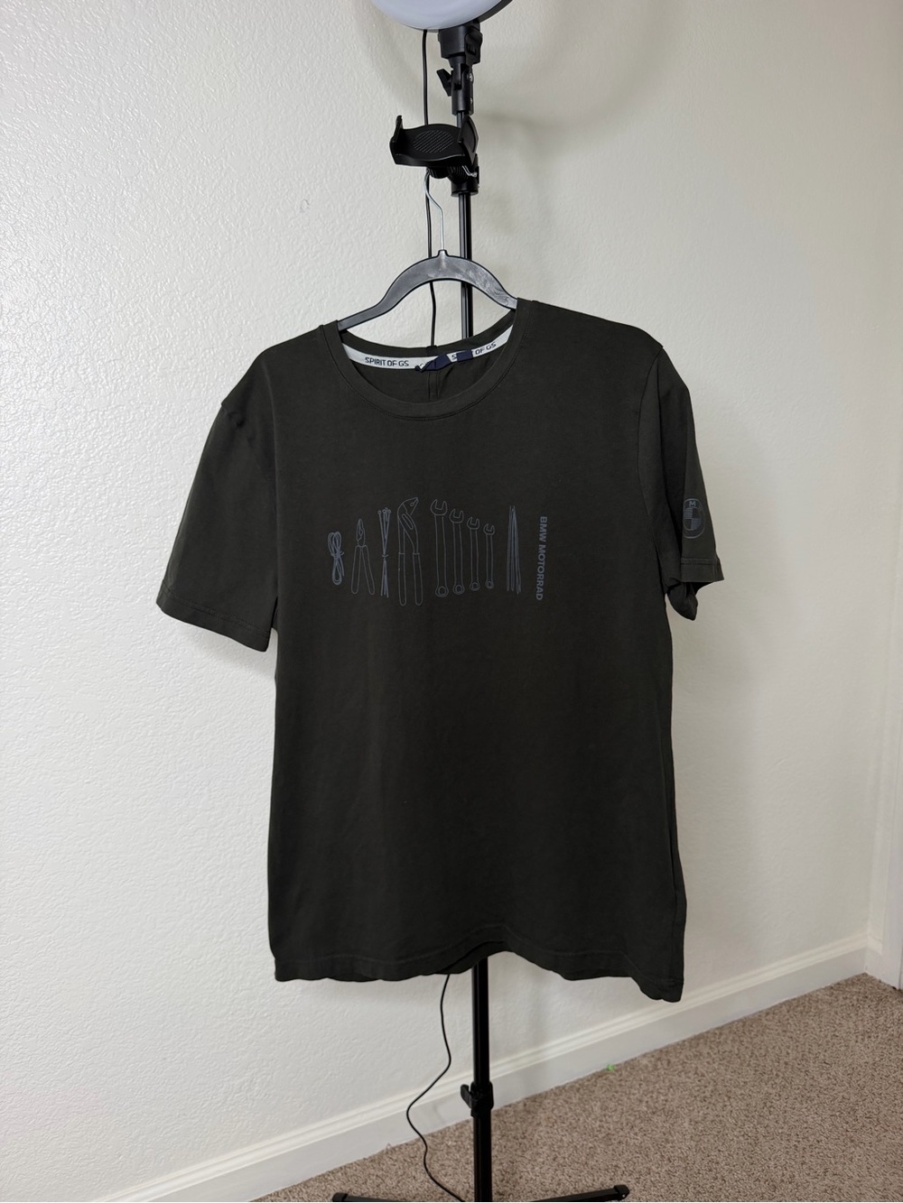BMW Black Short Sleeve Tee with Tool Graphic